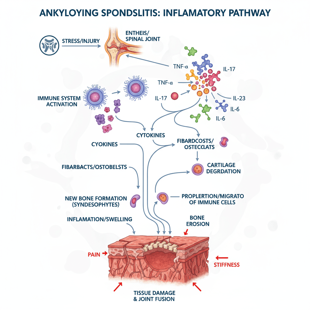 AS炎症通路示意图